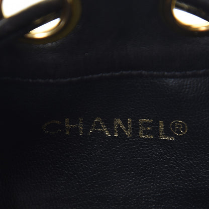 Chanel Lambskin CC Drawstring Bag Black 6 of 8