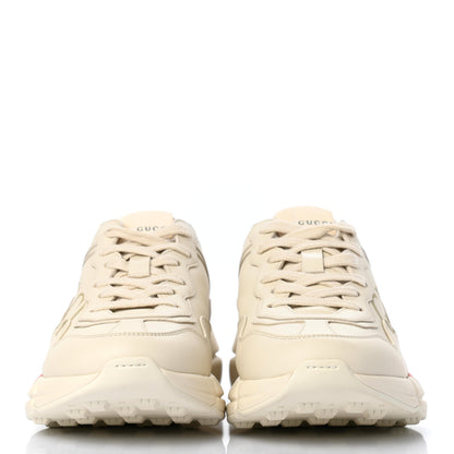 Gucci Calfskin Logo Womens Rhyton Sneakers 37.5 Ivory 2 of 13