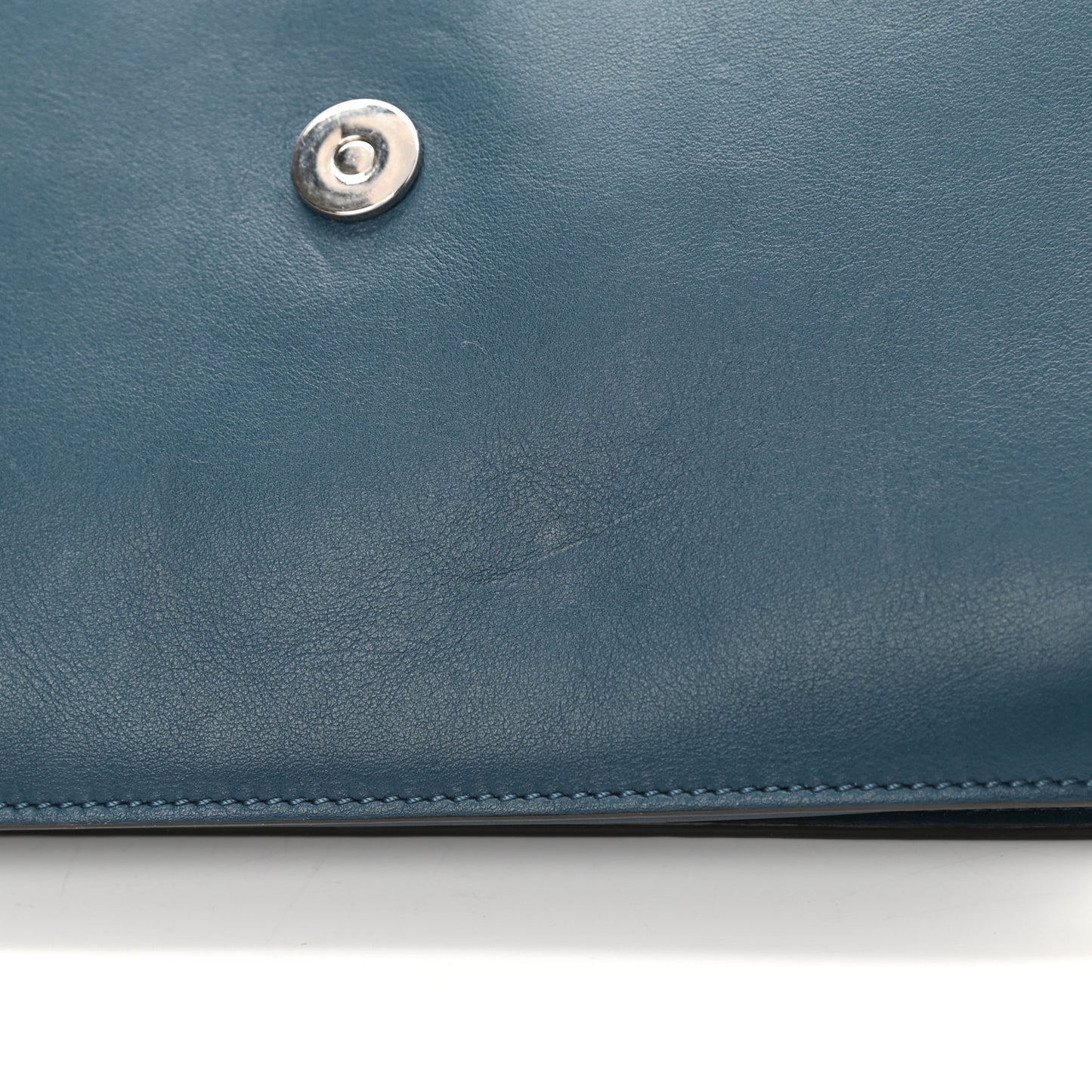 Suede Calfskin Small Faye Shoulder Bag Majolica Blue