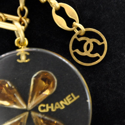 Chanel Resin Crystal Clover Necklace 5 of 6