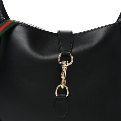 Gucci Boarded Dyana Lux Calfskin Medium Jackie 1961 Hobo Black 8 of 10