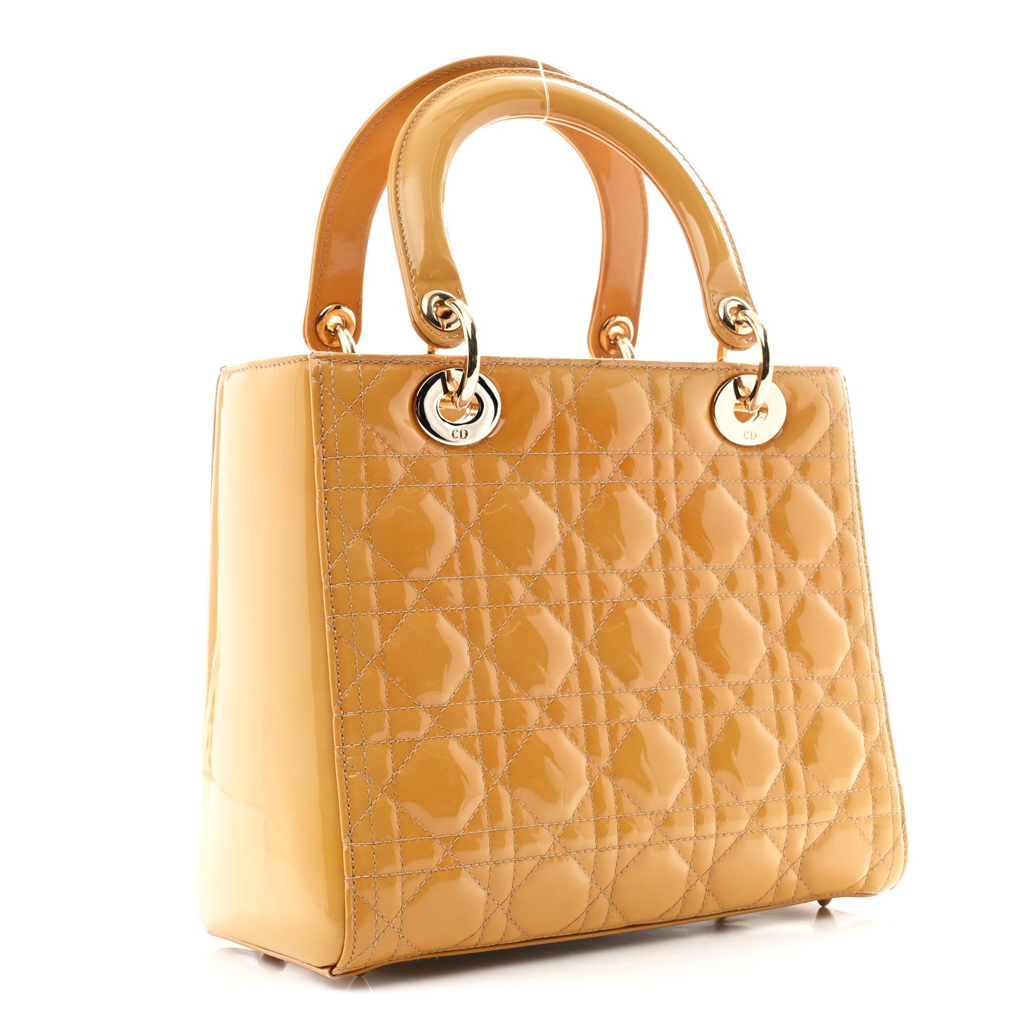 Christian Dior Patent Cannage Medium Lady Dior Dark Beige 3 of 12
