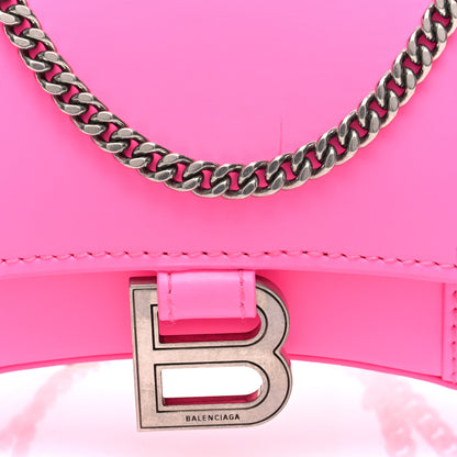 Balenciaga Shiny Box Calfskin XS Hourglass Wallet On Chain Fluo Pink 7 of 9