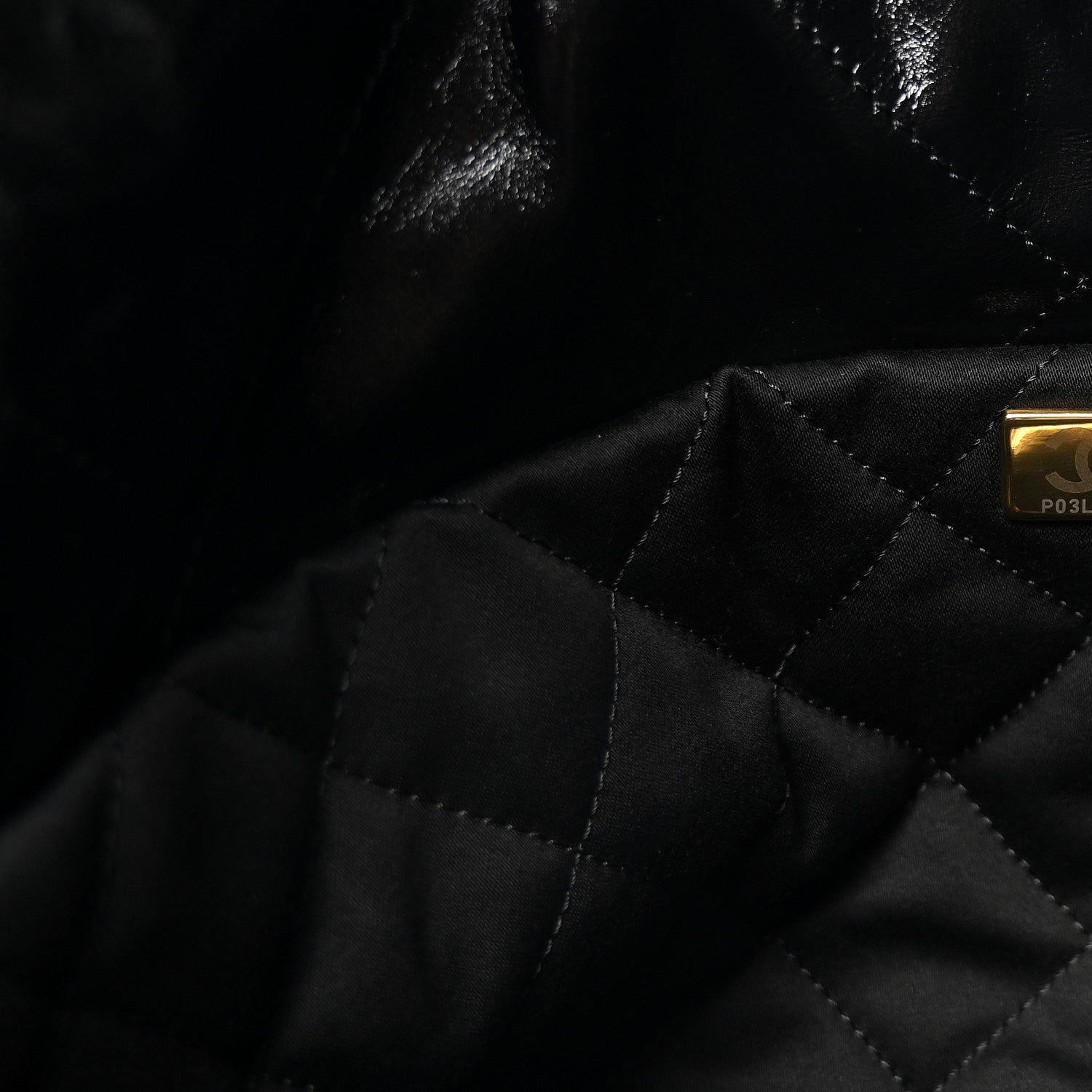 Chanel Shiny Calfskin Quilted Chanel 22 Black 8 of 11