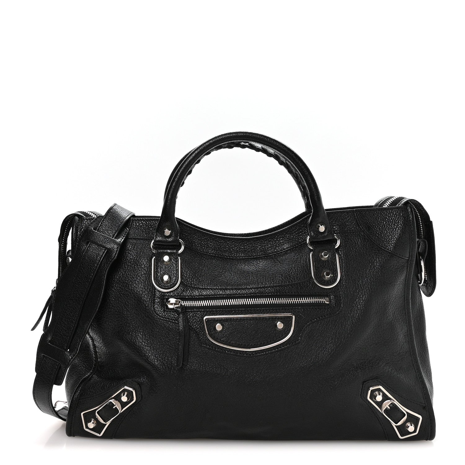 Balenciaga Chevre Silver Metallic Edge Hardware City Black 1 of 11