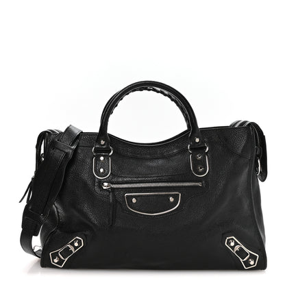 Balenciaga Chevre Silver Metallic Edge Hardware City Black 1 of 11
