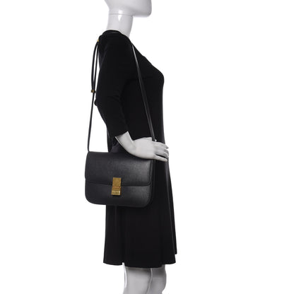 Celine Liege Calfskin Medium Classic Box Flap Bag Anthracite 2 of 12