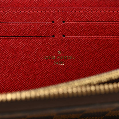 Louis Vuitton Damier Ebene Clemence Wallet Cherry 6 of 9