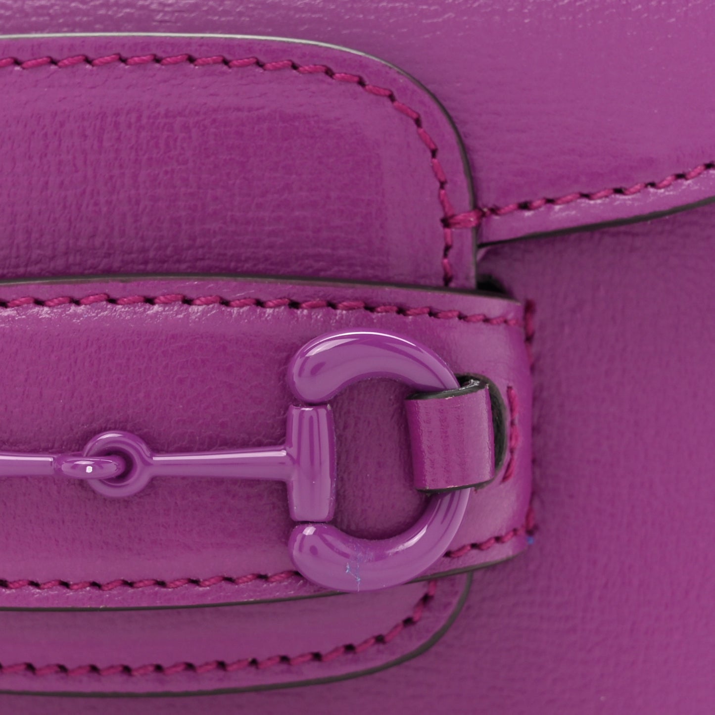 Azalea Calfskin Web Monochrome Horsebit 1955 Wallet On Strap Purple