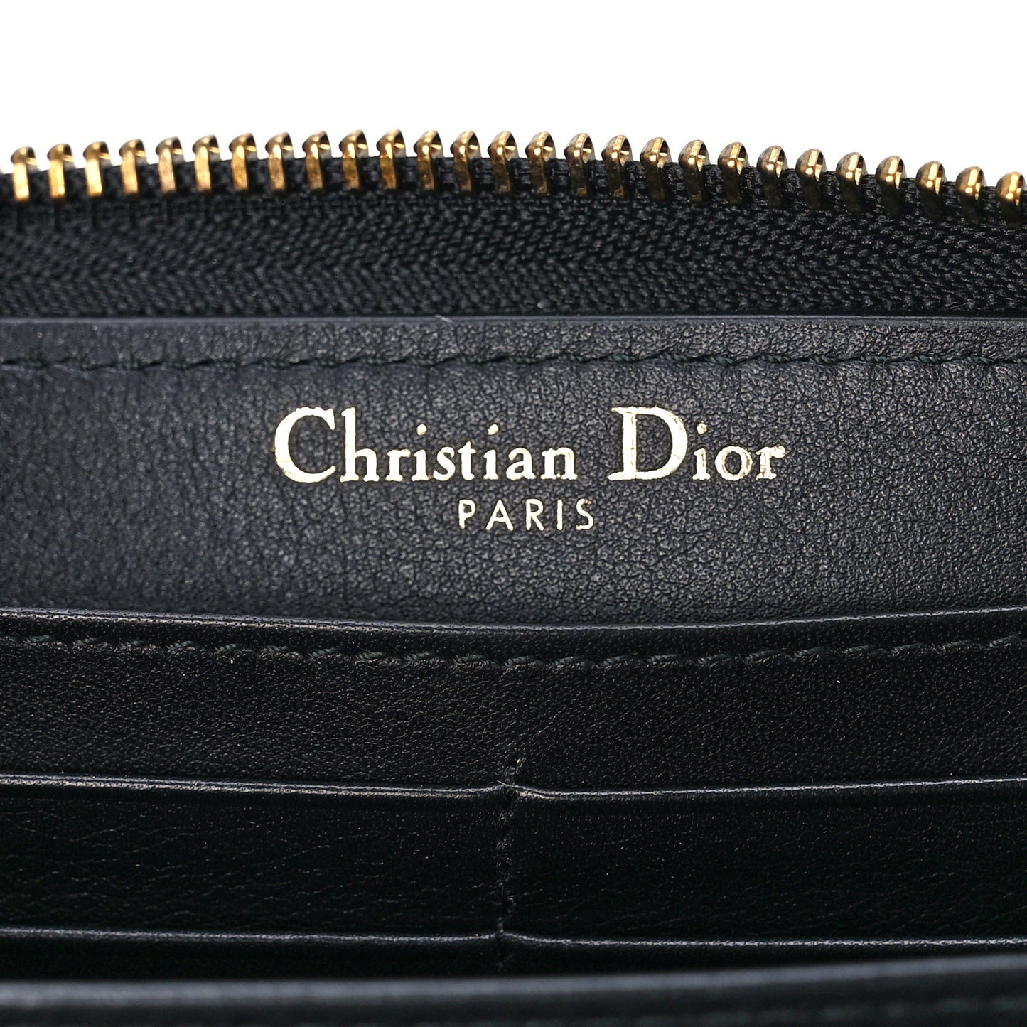 Calfskin Stars Voyageur Zip Around Wallet Black
