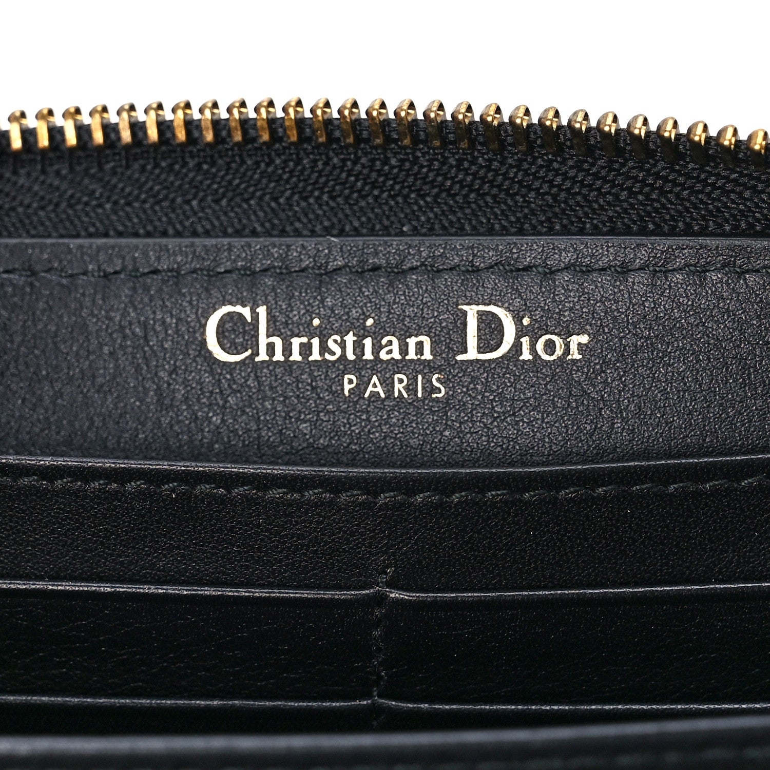 Christian Dior Calfskin Stars Voyageur Zip Around Wallet Black 6 of 13