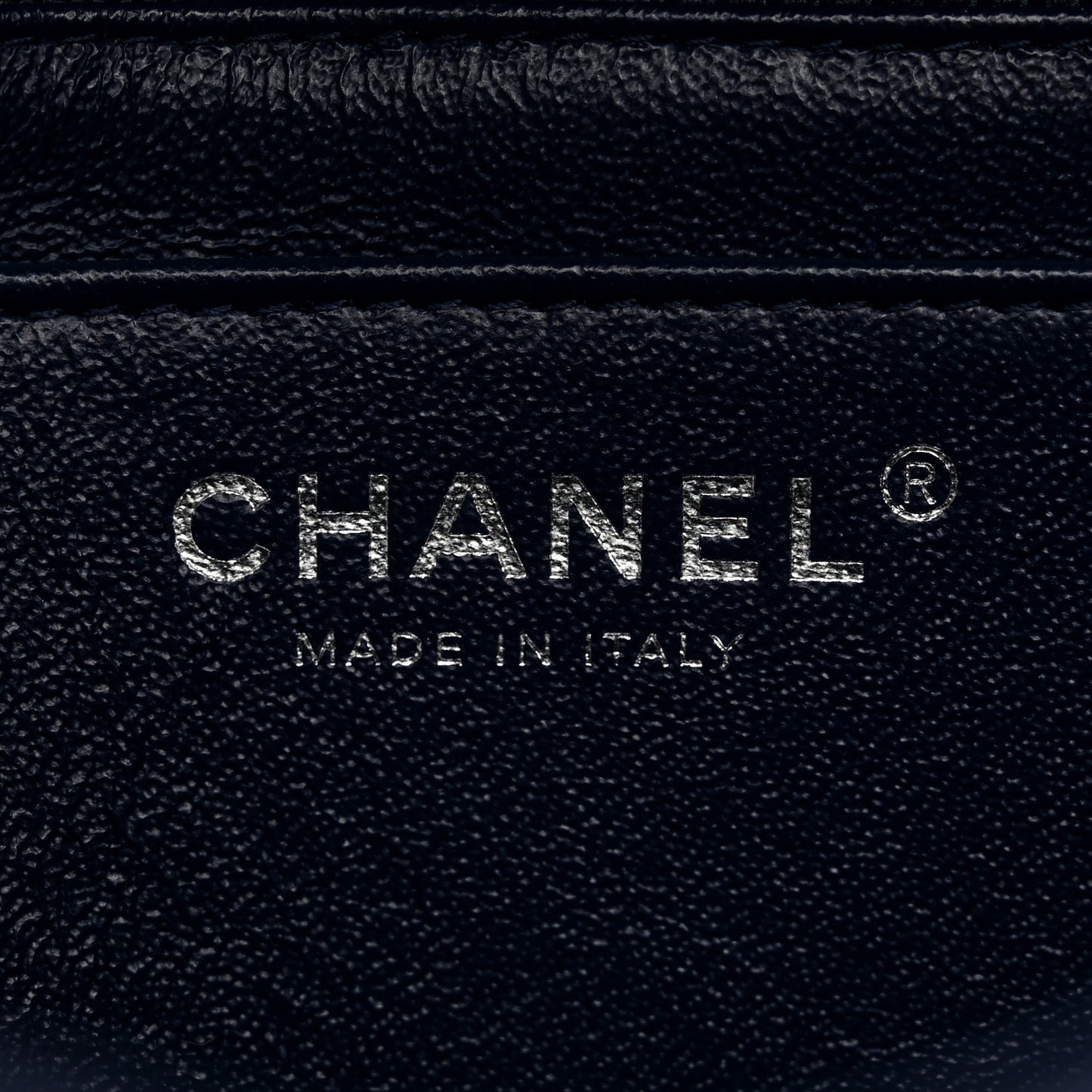Lambskin Quilted Mini Rectangular Flap Dark Blue