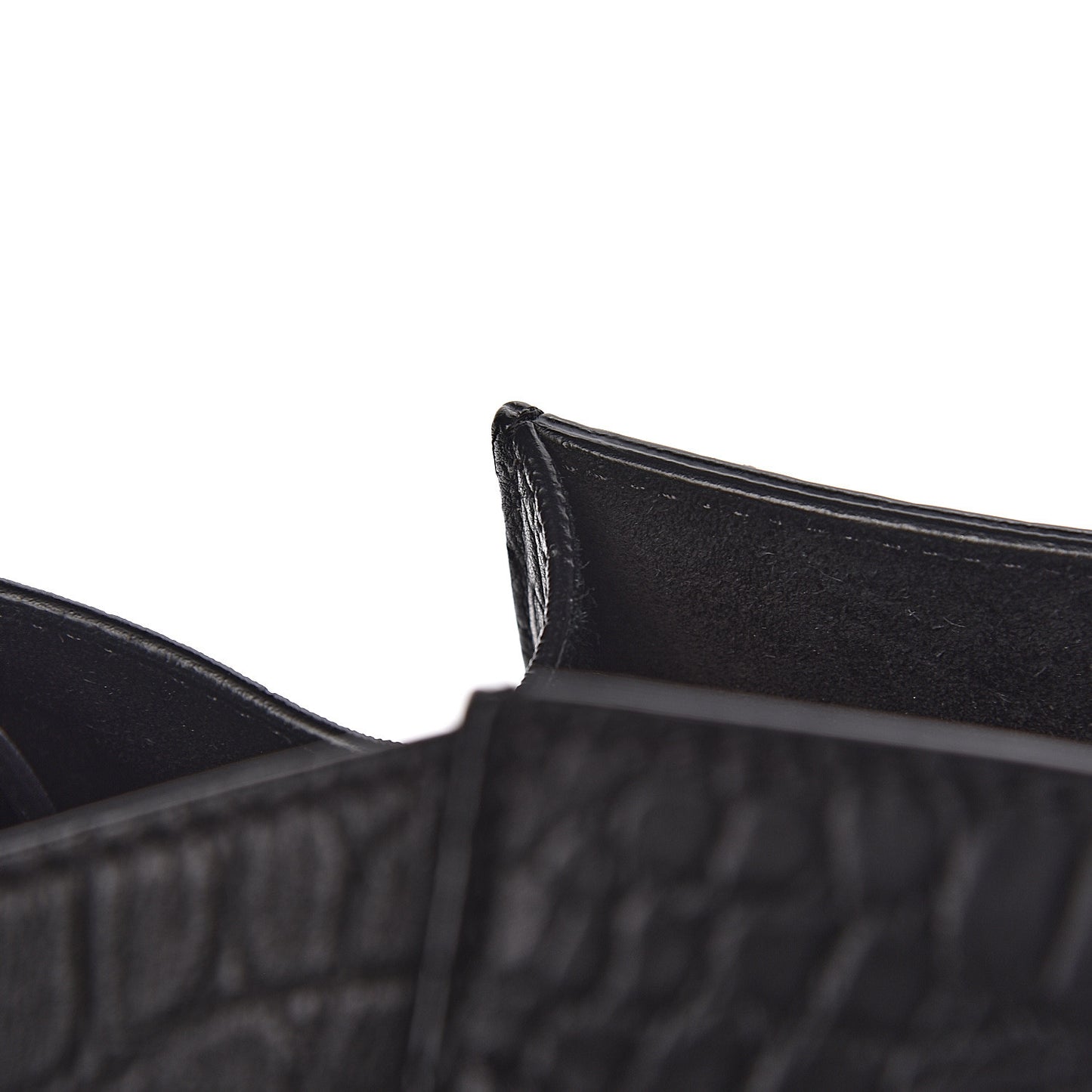 Crocodile Embossed Calfskin Medium Phantom Luggage Black