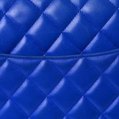 Chanel Lambskin Quilted Maxi Single Flap Blue 17 of 20