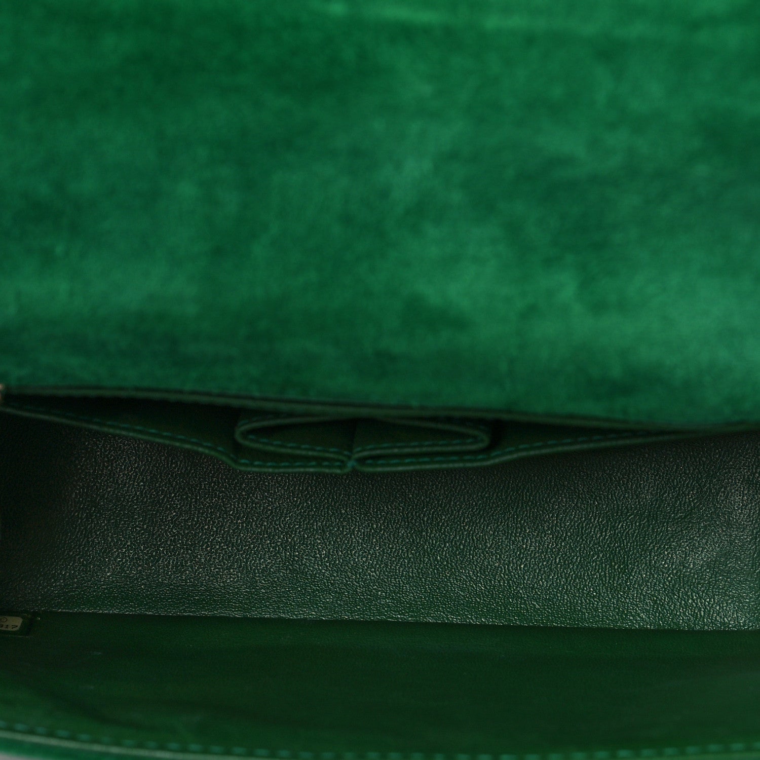 Chanel Suede Lambskin Scallop Quilted Small Pagoda Flap Green 5 of 9