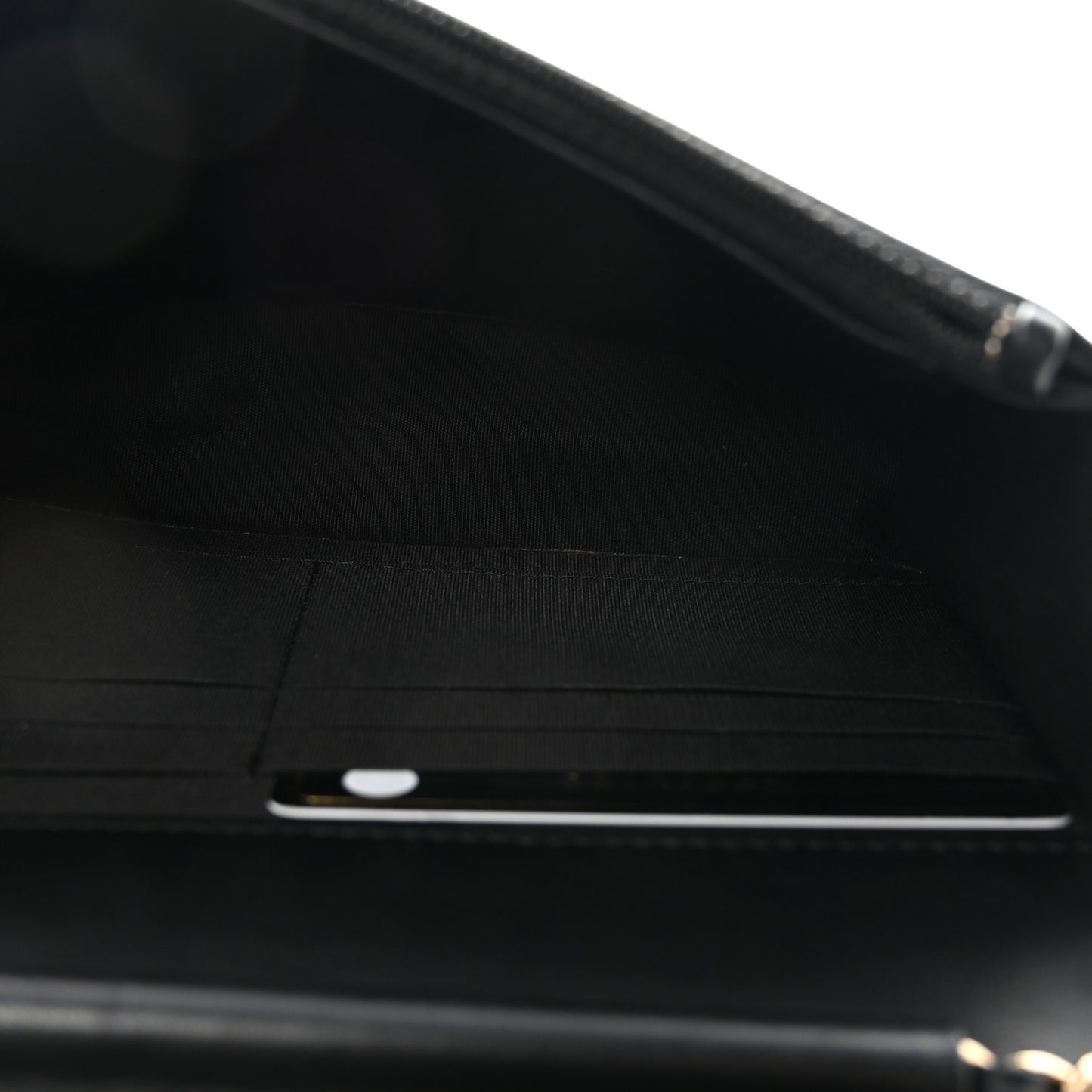 Caviar Quilted CC Filigree Wallet On Chain WOC Black
