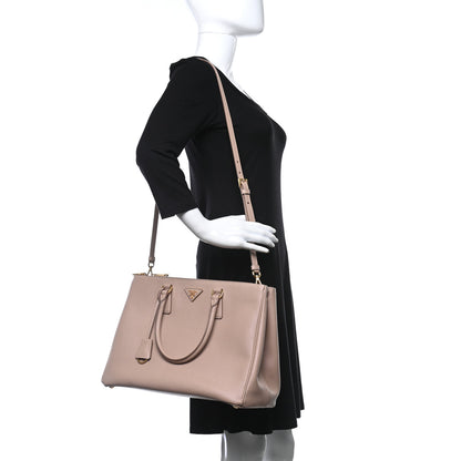 Prada Saffiano Lux Large Galleria Double Zip Tote Cipria 2 of 10
