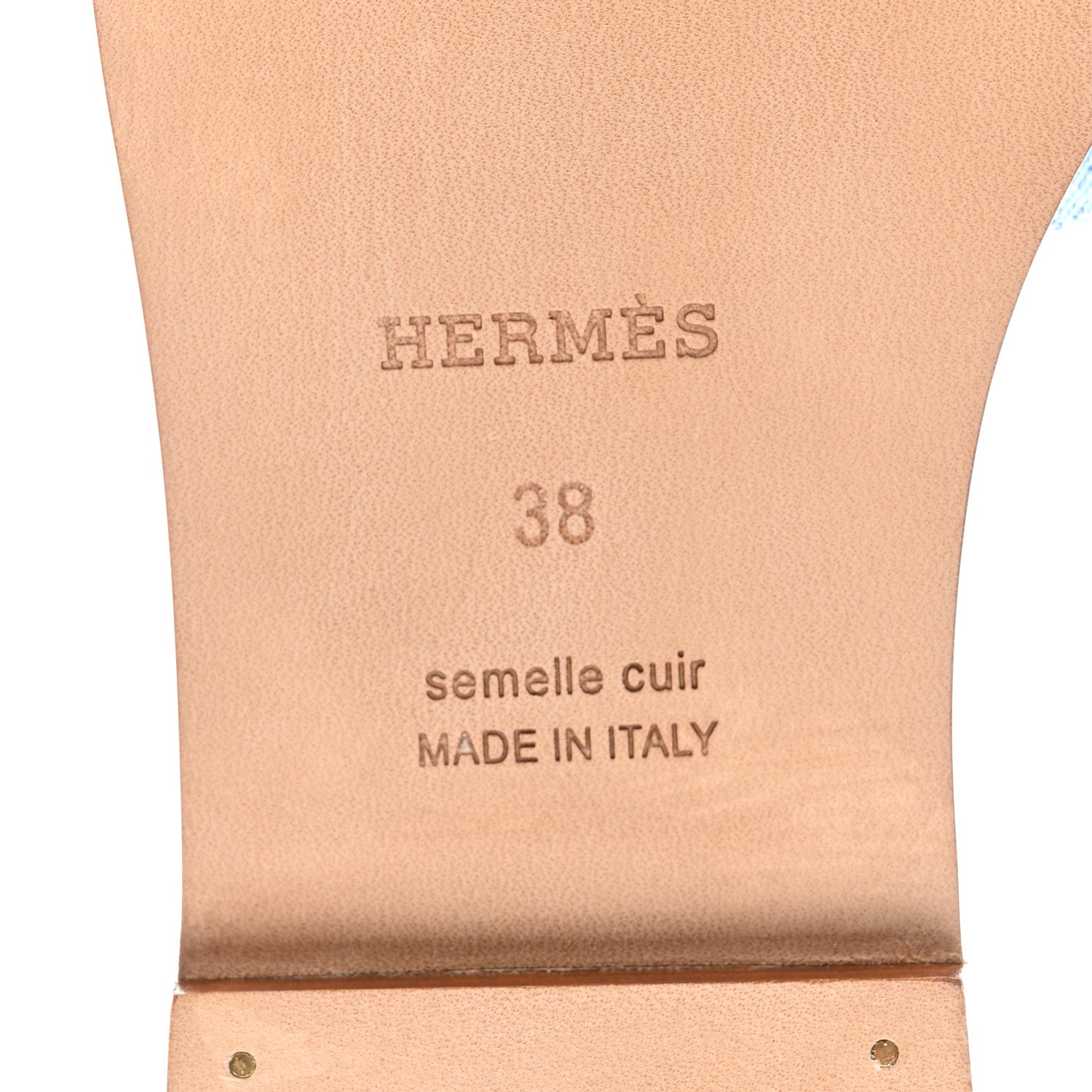 Hermes Denim Canvas Oran Sandals 38 Bleu Clair 6 of 10