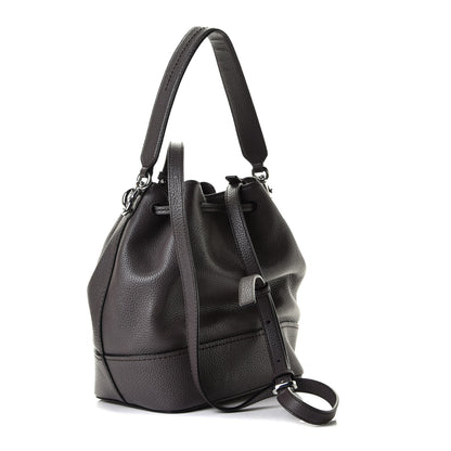 Marc Jacobs Grained Calfskin Lock That Bucket Bag Grey 2 of 6