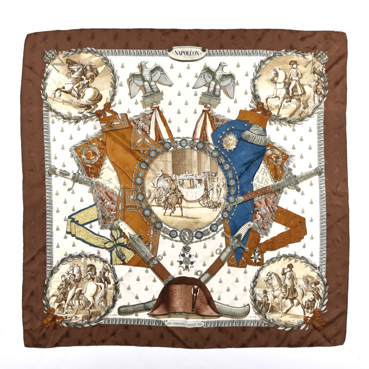 Hermes Silk Napoleon Scarf 90 1 of 6