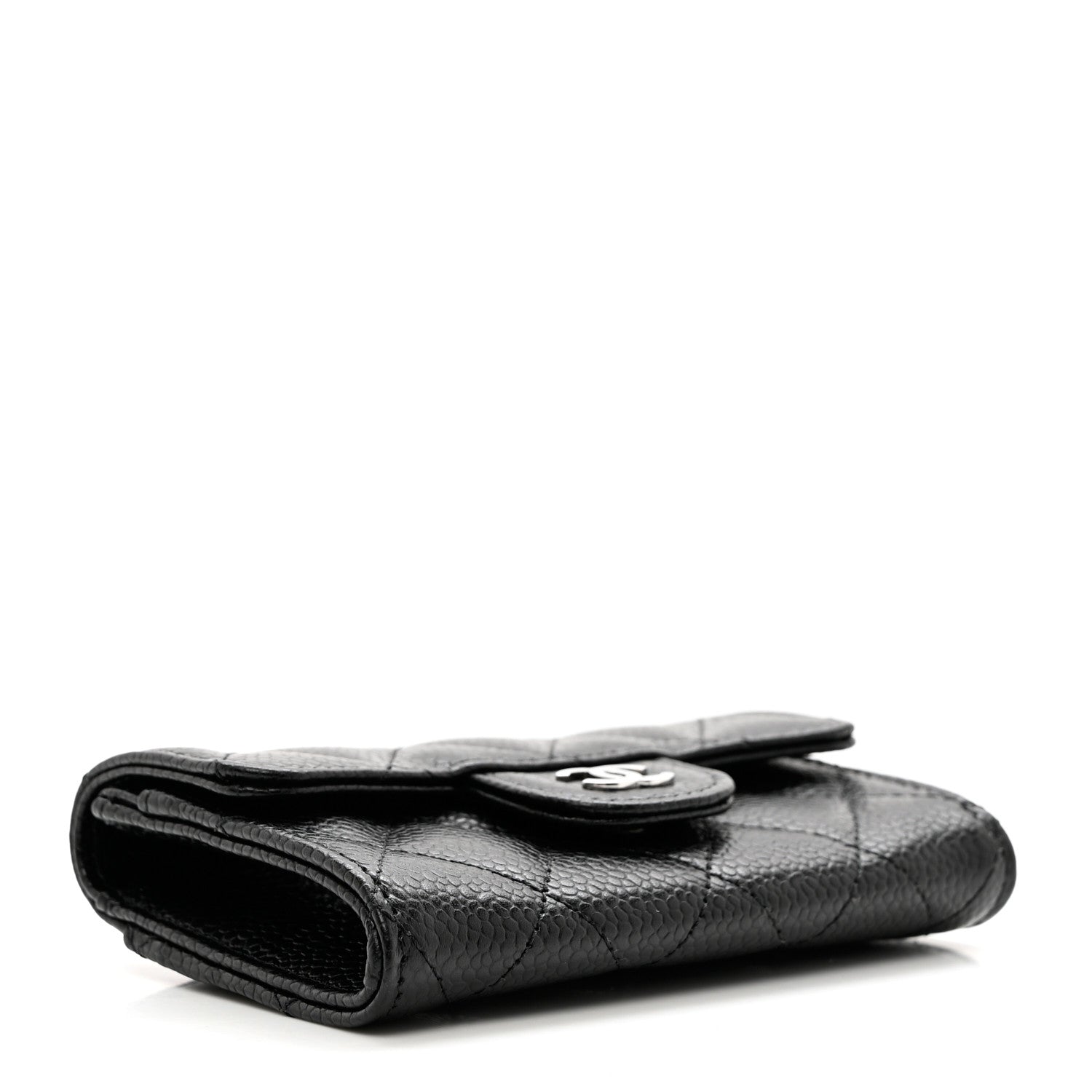 Chanel Caviar Quilted Flap Card Holder Wallet Black 4 of 9