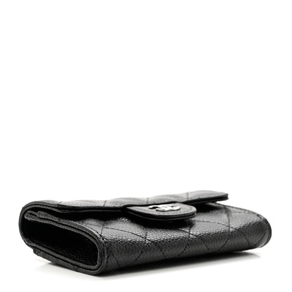 Chanel Caviar Quilted Flap Card Holder Wallet Black 4 of 9