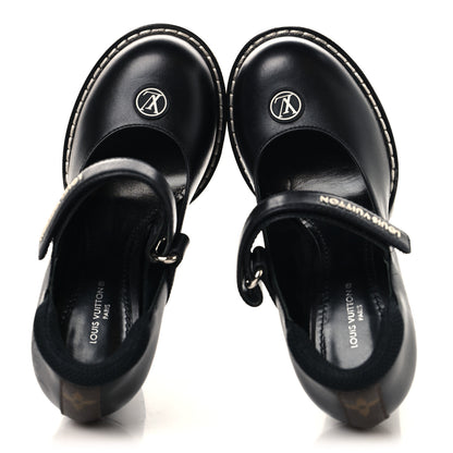 Louis Vuitton Calfskin Star Trail Ankle Pumps 35.5 Black 2 of 9