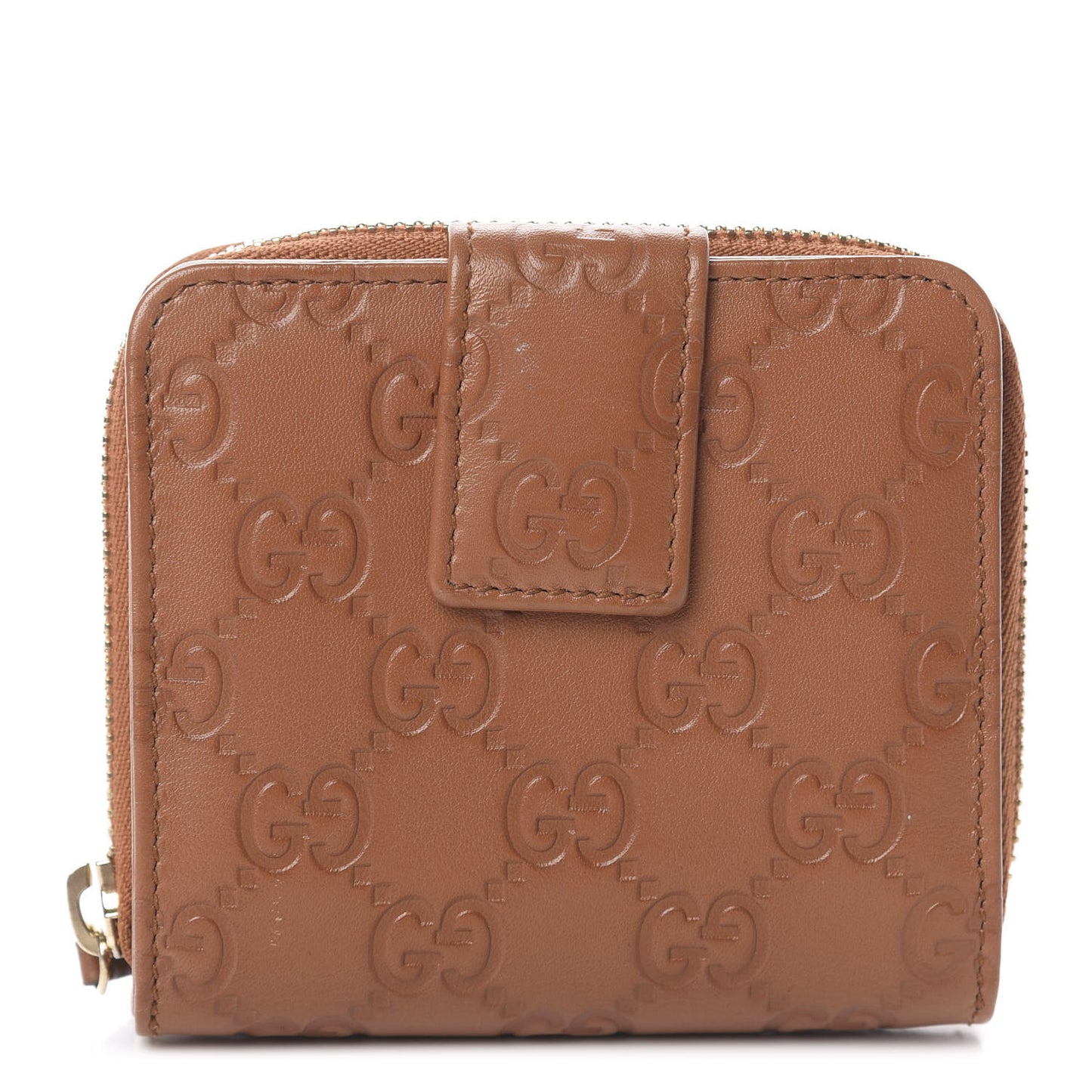Guccissima Zip Around French Wallet Brown