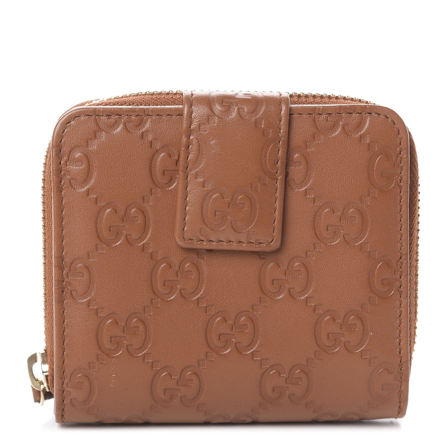 Gucci Guccissima Zip Around French Wallet Brown 1 of 5