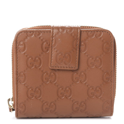 Gucci Guccissima Zip Around French Wallet Brown 1 of 5
