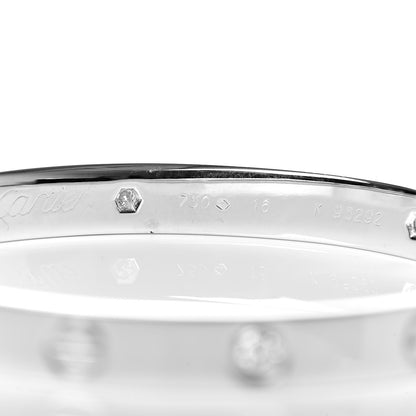 Cartier 18K White Gold 6 Diamond LOVE Bracelet 16 6 of 7