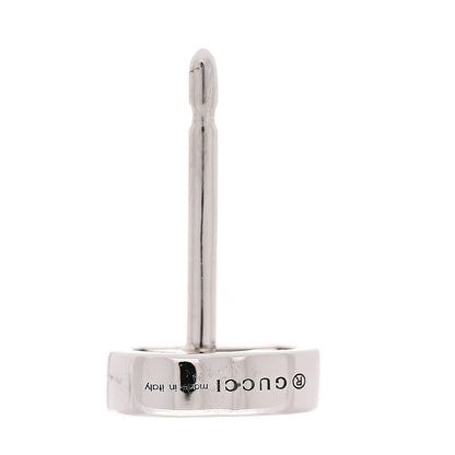 Gucci 18K White Gold Interlocking G Stud Earrings 4 of 5