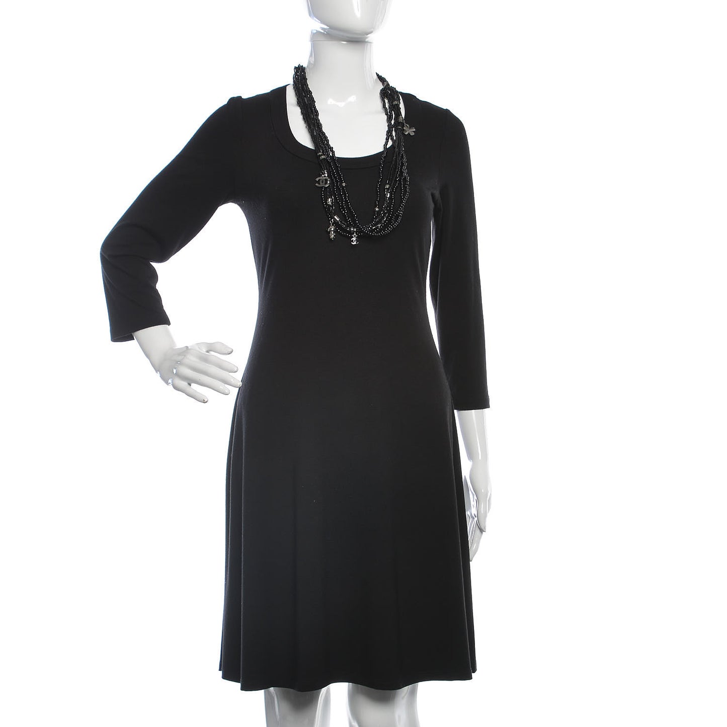 Bead Multi Strand CC Necklace Black