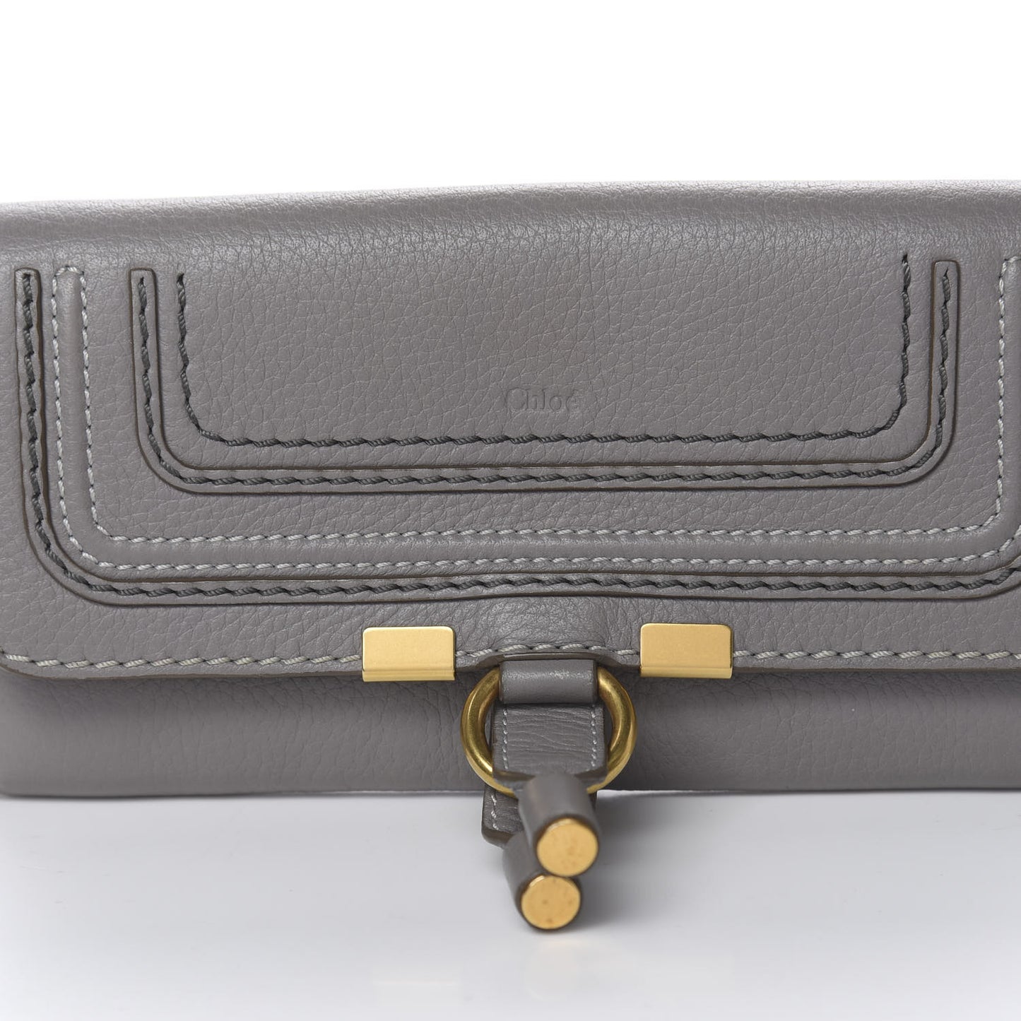 Calfskin Marcie Continental Flap Wallet Cashmere Grey
