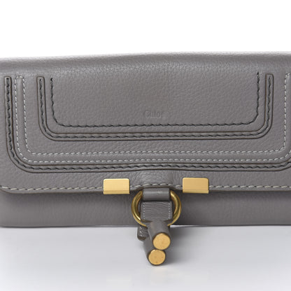 Chloe Calfskin Marcie Continental Flap Wallet Cashmere Grey 8 of 9