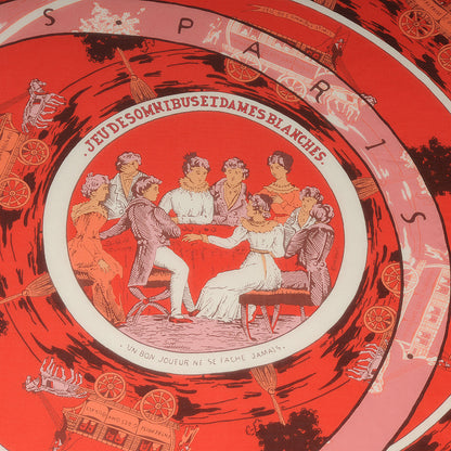Hermes Silk Jersey Jeu Des Omnibus et Dames Blanches Scarf 90 3 of 6