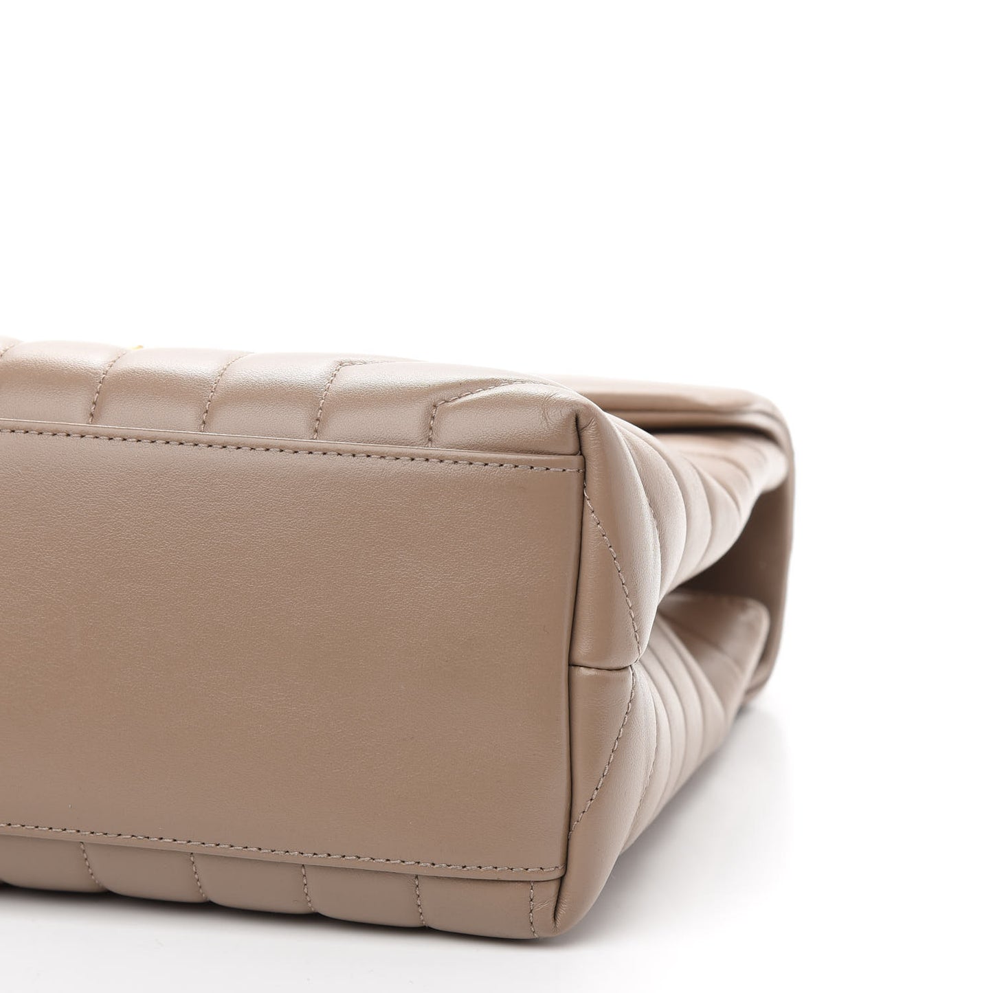 Calfskin Y Quilted Monogram Medium Loulou Chain Satchel Dusty Grey