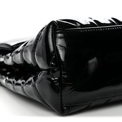 Saint Laurent Patent Y Quilted Monogram Small Loulou Chain Satchel Black 8 of 14