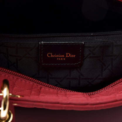 Christian Dior Nylon Cannage Large Lady Dior Red 5 of 12