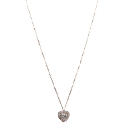 Cartier 18K Pink Gold Diamond Heart Paved Pendant Necklace 1 of 6