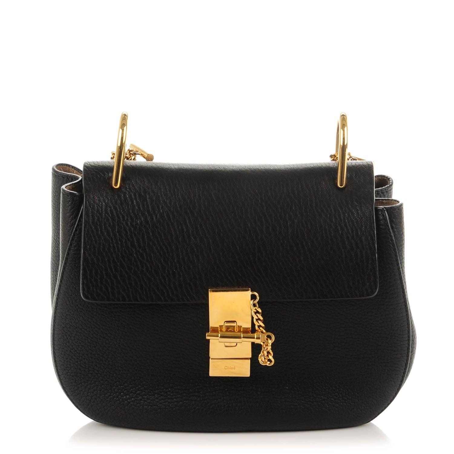 Chloe Grained Lambskin Drew Shoulder Bag Black 1 of 7