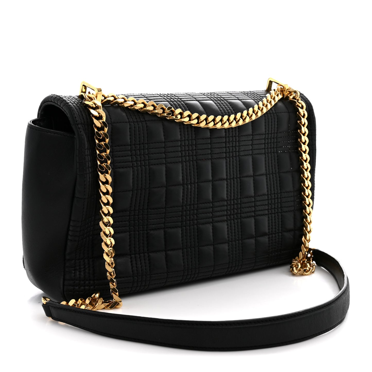 Lambskin Quilted Medium Lola Bag Black