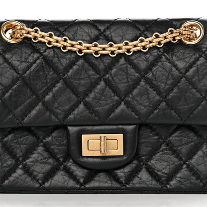 Chanel Aged Calfskin Quilted 2.55 Reissue Mini Flap Black 8 of 10