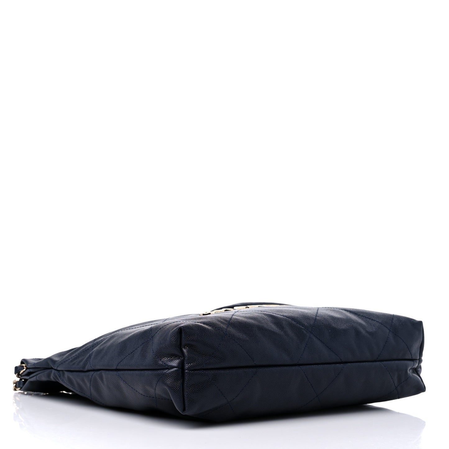 Shiny Caviar Quilted Small Chanel 22 Dark Blue