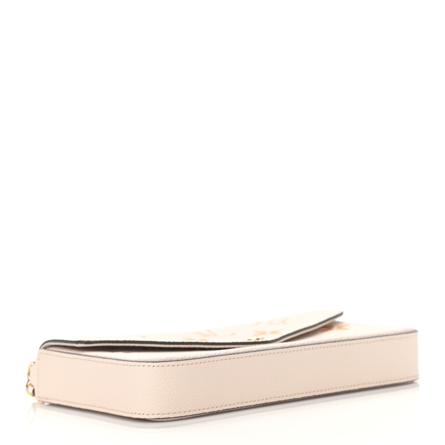 Louis Vuitton Empreinte Monogram Giant By The Pool Felicie Pochette Chain Wallet Cream Saffron 5 of 13