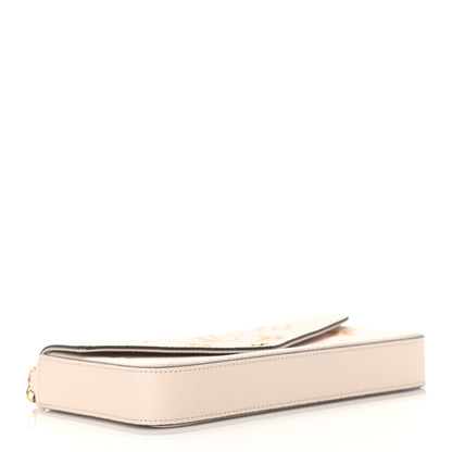 Louis Vuitton Empreinte Monogram Giant By The Pool Felicie Pochette Chain Wallet Cream Saffron 5 of 13