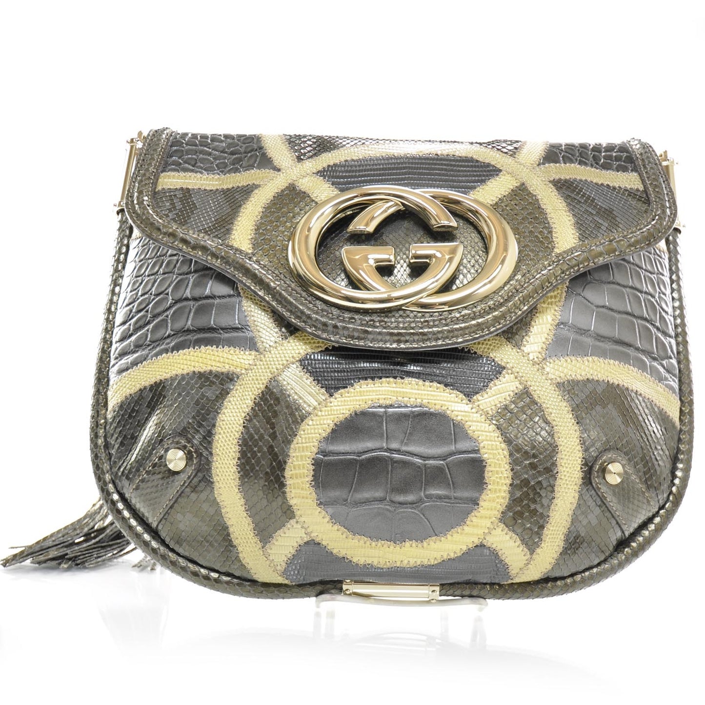 Exotic Patchwork Britt Medium Shoulder Bag