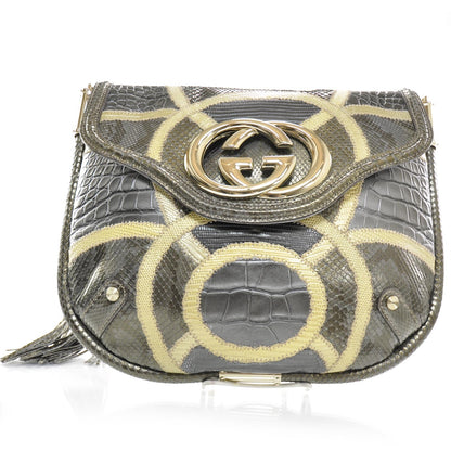 Gucci Exotic Patchwork Britt Medium Shoulder Bag 1 of 8