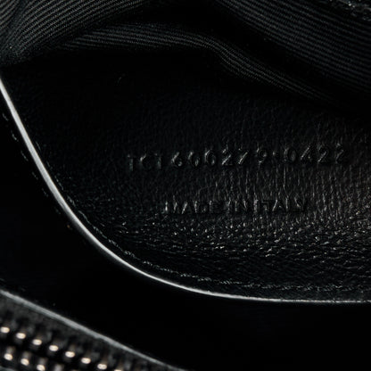 Saint Laurent Sheepskin Matelasse Chevron Monogram Medium College Bag Black 8 of 12