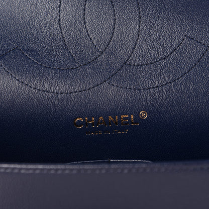 Chanel Caviar Quilted Jumbo Double Flap Navy Blue 6 of 10
